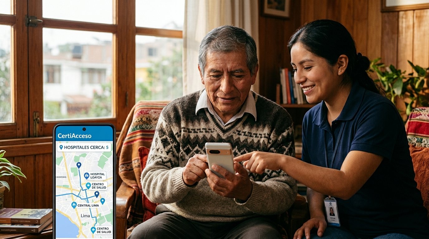 Uso accesible de la plataforma cívica CertiAcceso con asistencia familiar